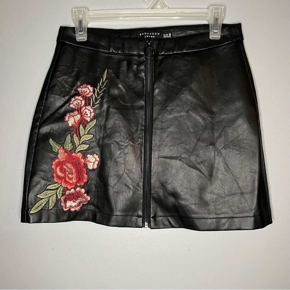 Size medium leather mini skirt